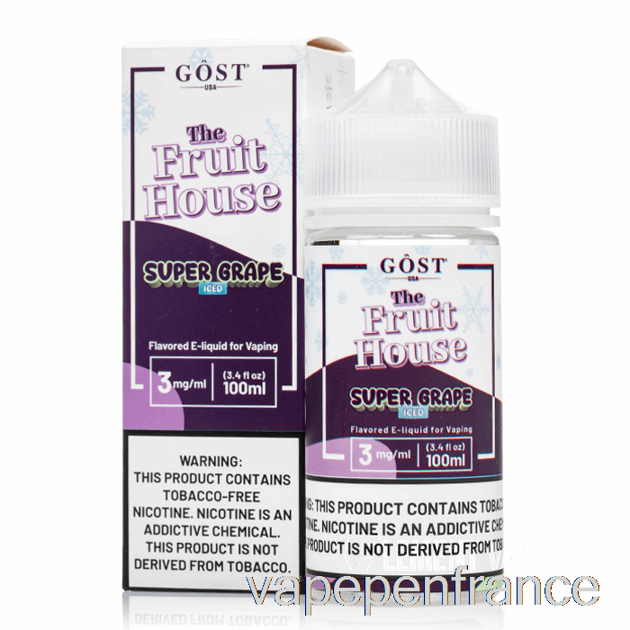 Super Raisin Glacé - La Maison Fruitière - Vapeur Gost - Stylo Vape 100 Ml 3 Mg